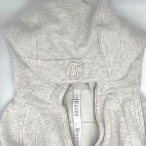 Lululemon Long Zip Scuba Hoodie.Size:6. Color: Heathered Core Ultra Light Grey.